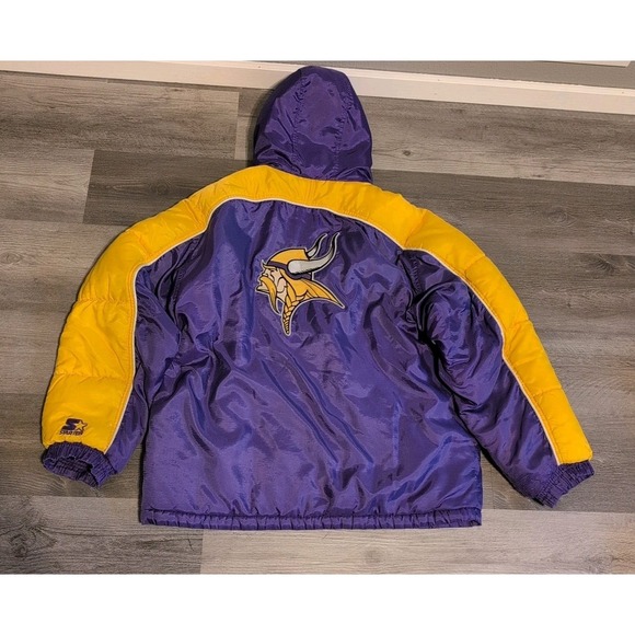 STARTER Jackets & Blazers - Minnesota‎ Vikings NFL Vintage Starter Jacket Full Zip Winter Coat Size XL Rare